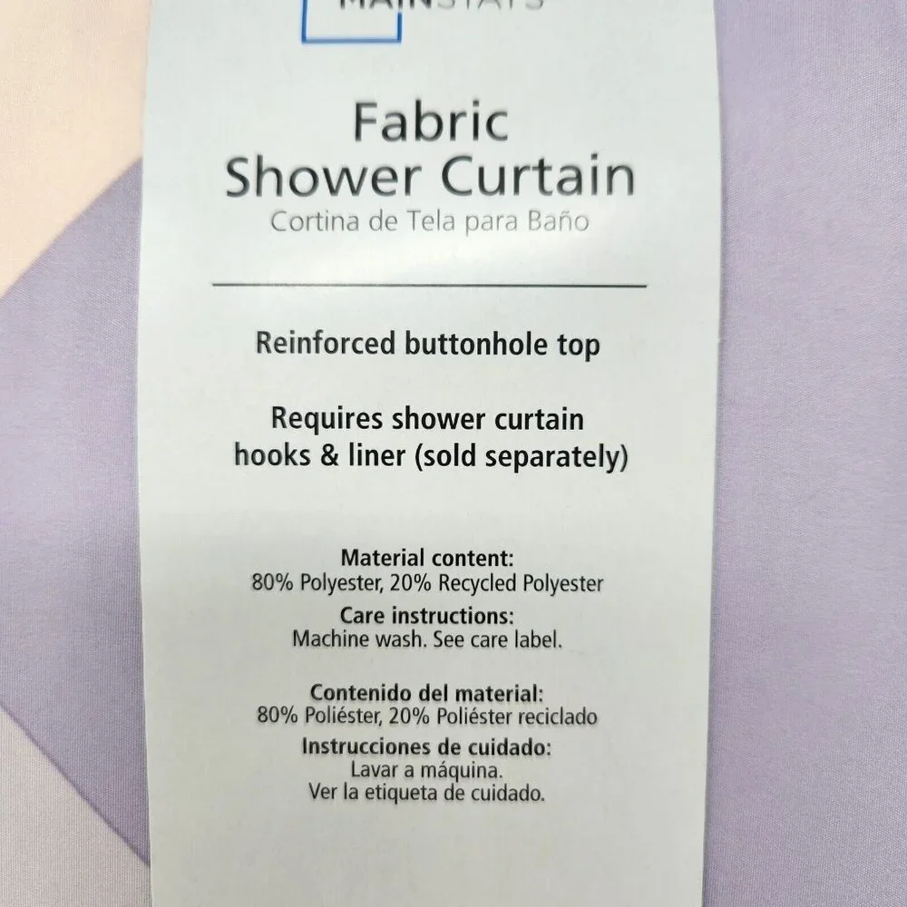 Mainstays Pastel Colorblock Shower Curtain, 72